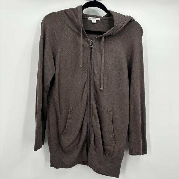 James Perse Other - James Perse Hoodie Mens Medium Brown Full Zip Lightweight Made in USA Hoodie